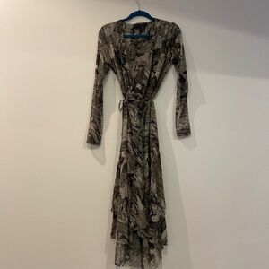 WHBM snake wrap dress